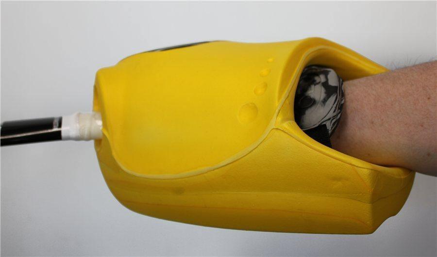 OBO | OBO HI REBOUND Hand Protector Right Yellow | HI REBOUND Hand Protector Right Yellow - Yellow | Total Hockey