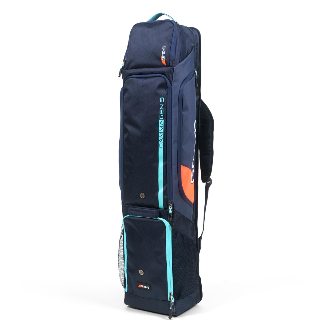 Grays | Grays Gamma Gen 3 Kitbag | Gamma Gen 3 Kitbag - Navy/Aqua | Total Hockey