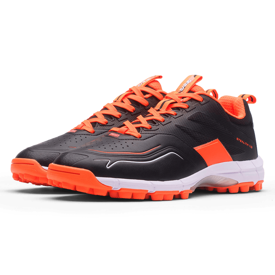 Grays | Grays Stealth 1.0 Black/Orange Jr (2025) | Stealth 1.0 Black/Orange Jr (2025) - EUR 35 | UK 2 | Total Hockey