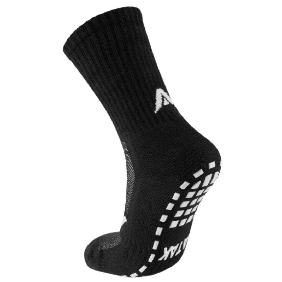 ATAK | ATAK Non-Slip Mid Leg Socks Black | Non-Slip Mid Leg Socks Black - EUR 36-38 | UK 3-5 | Total Hockey