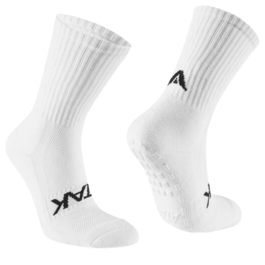Non-Slip Mid Leg Socks White
