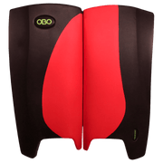 OBO | OBO HI REBOUND Legguards Black Wing/Red | HI REBOUND Legguards Black Wing/Red - Black Wing/Red / Medium | Total Hockey