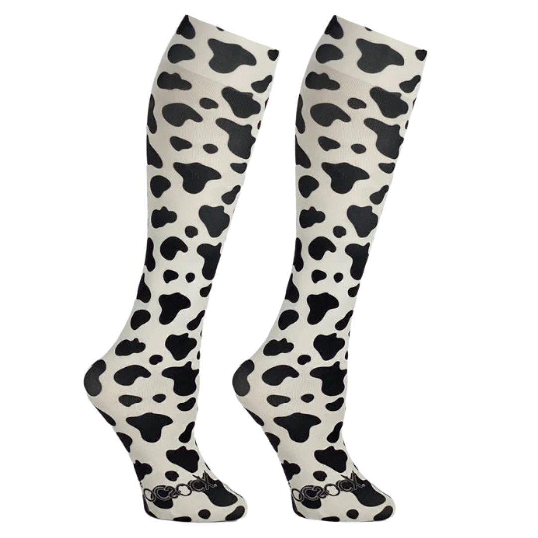 Cow Print Performance Liner Sport Socks