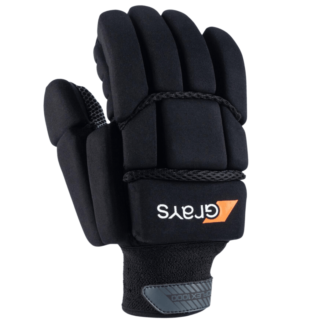 Grays | Grays Proflex 1000 Glove Right Hand | Proflex 1000 Glove Right Hand - Black / XSmall | Total Hockey