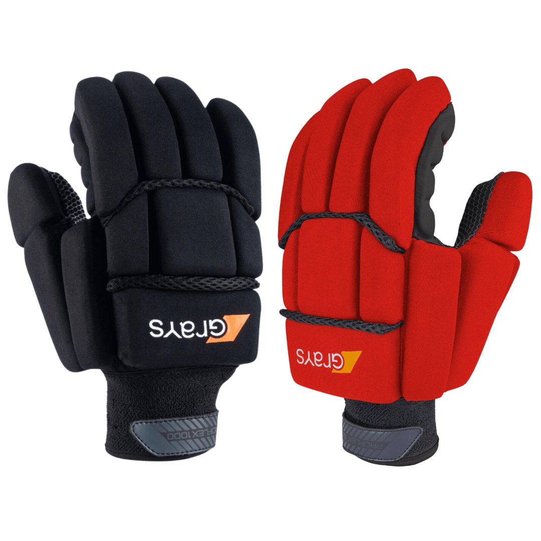 Grays | Grays Proflex 1000 Glove Right Hand | Proflex 1000 Glove Right Hand - Black / XSmall | Total Hockey