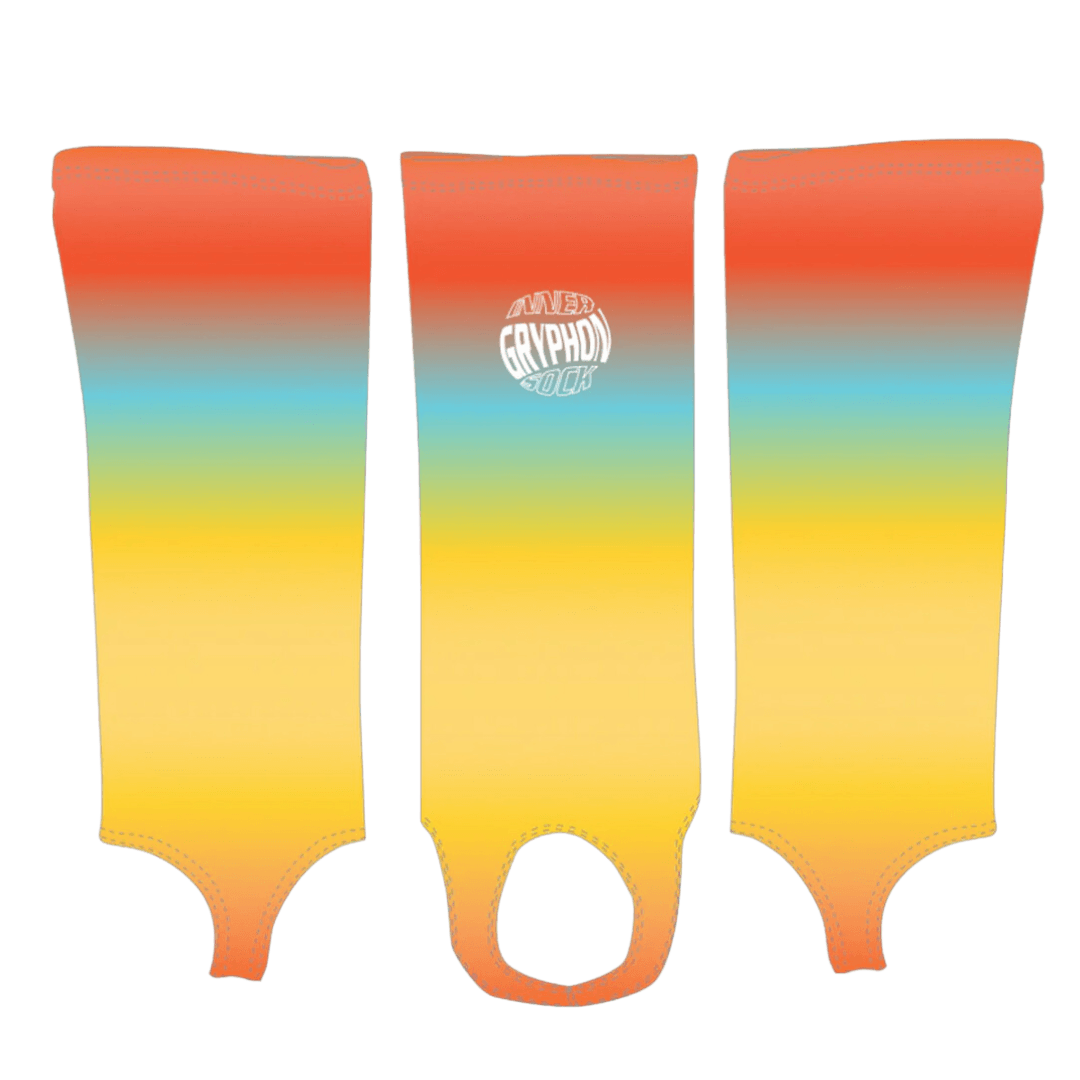 Gryphon Hockey | Gryphon Hockey Inner Sock With Stirrup - Orange Sunset | Inner Sock With Stirrup - Orange Sunset - Junior | Total Hockey