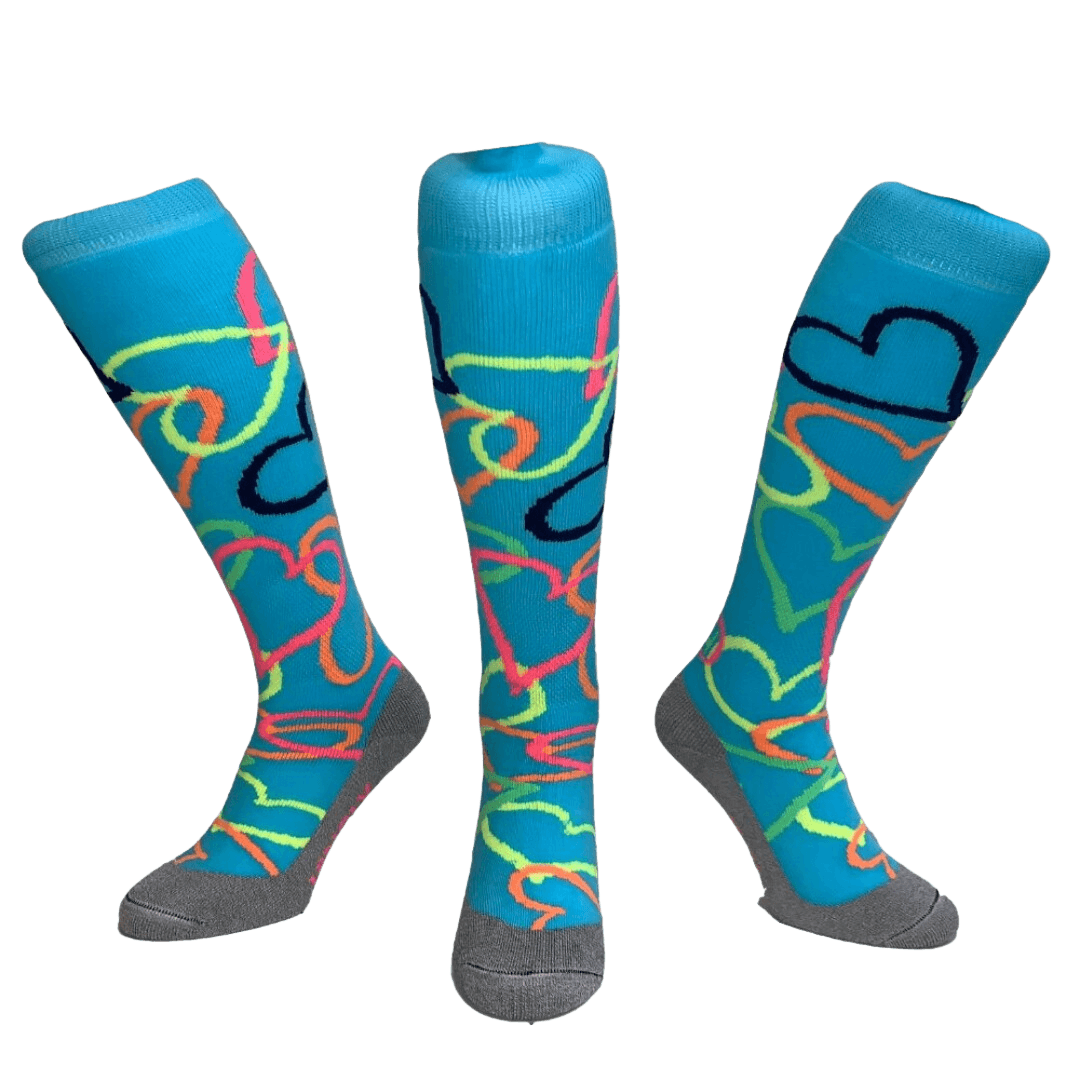 Hingly | Hingly Multi Hearts Blue | Multi Hearts Blue - EUR 31-35 | UK 12.5-3 | Total Hockey