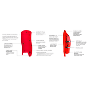 OBO | OBO HI CONTROL Legguards Red | HI CONTROL Legguards Red - Red / Medium | Total Hockey