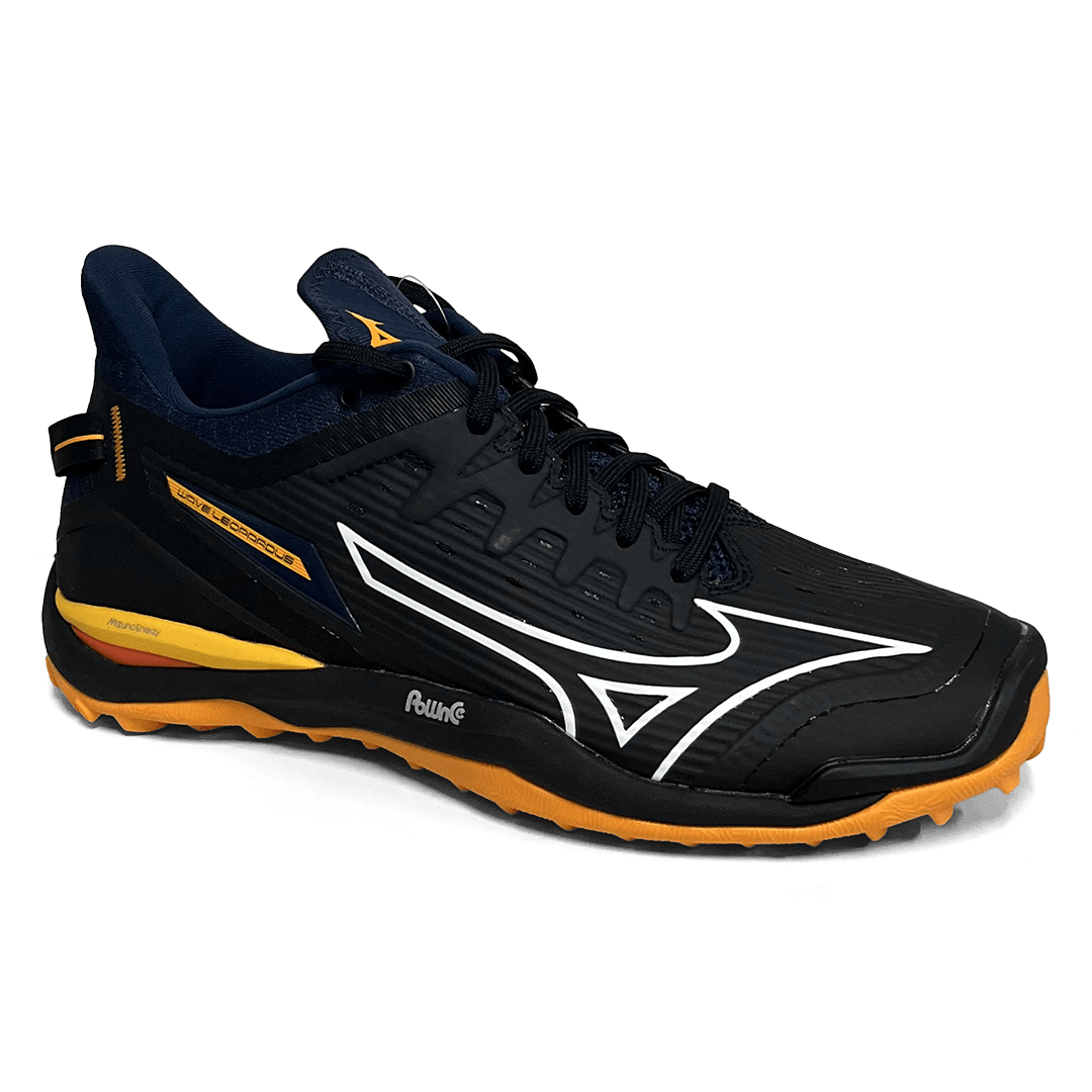 Total Hockey | Total Hockey Mizuno Leopardus Hockey Shoe | Mizuno Leopardus Hockey Shoe - Black '24 | Total Hockey