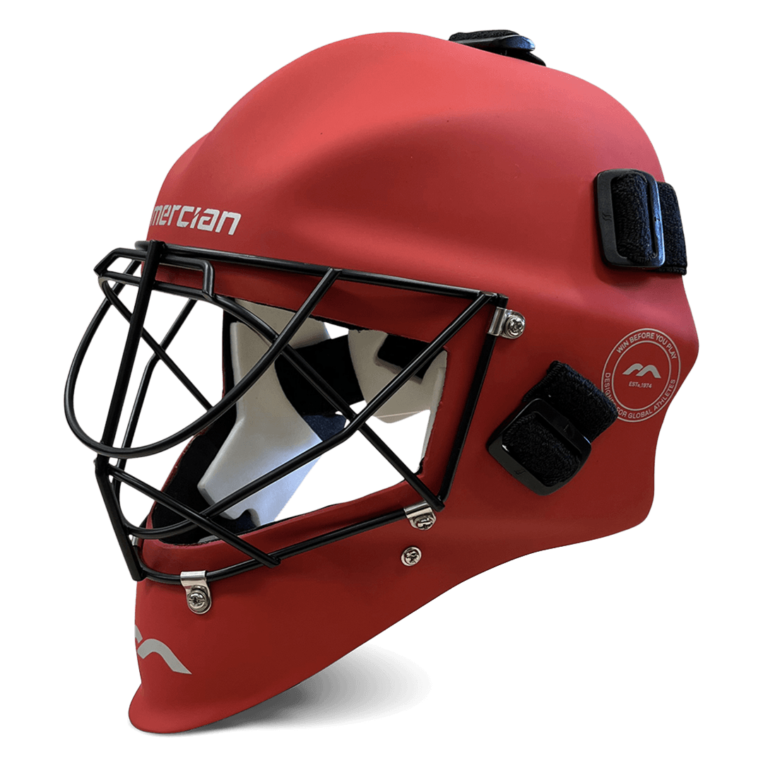 Mercian Hockey | Mercian Hockey Genesis Helmet Matt Red | Genesis Helmet Matt Red - Matt Red / Junior | Total Hockey