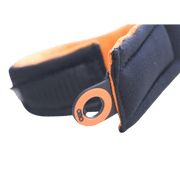 OBO | OBO CLOUD Throat Guard Black | CLOUD Throat Guard Black - Black/Orange / One Size | Total Hockey