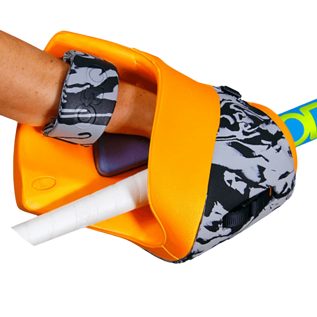 OBO | OBO ROBO PLUS Hand Protector Right Orange | ROBO PLUS Hand Protector Right Orange - Orange / Medium | Total Hockey