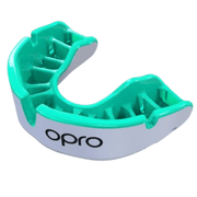 OPRO | OPRO Gold Gum Shield Gen 5 | Gold Gum Shield Gen 5 - White / Mint | Total Hockey