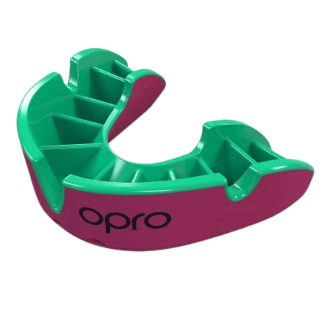 OPRO | OPRO Silver Gum Shield Gen 5 | Silver Gum Shield Gen 5 - Pink / Green | Total Hockey