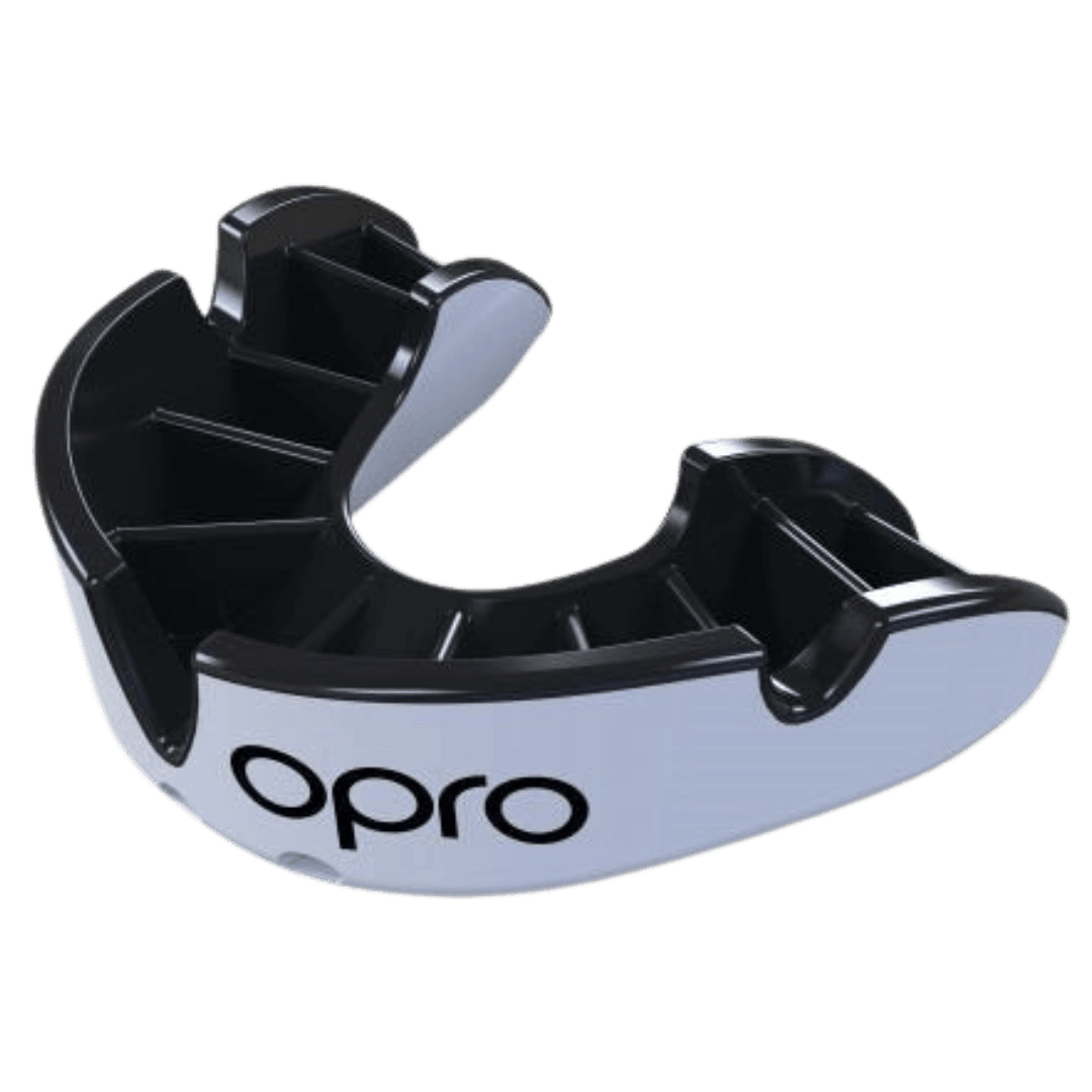 OPRO | OPRO Silver Gum Shield Gen 5 | Silver Gum Shield Gen 5 - White / Black | Total Hockey