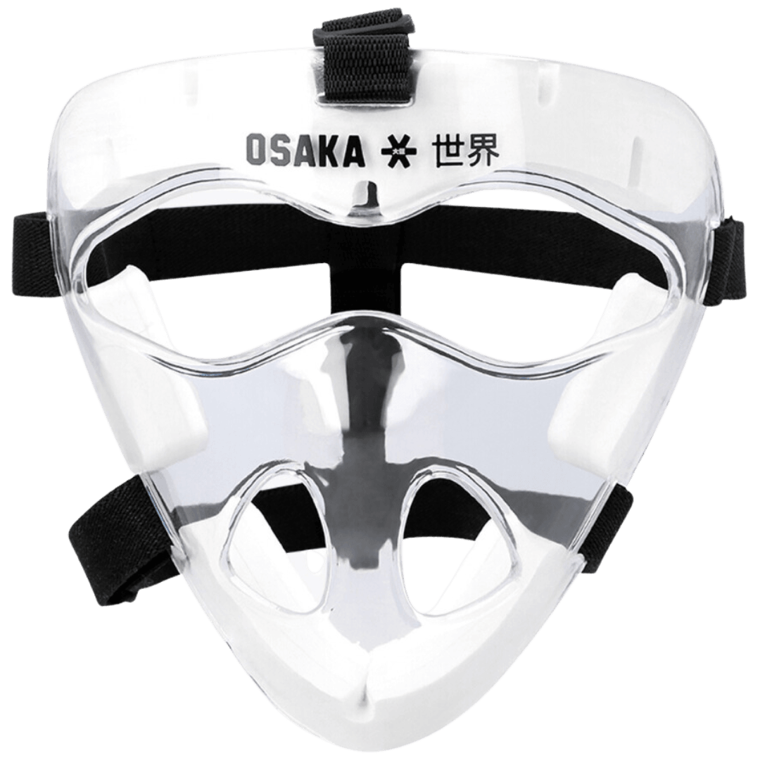 OSAKA Hockey | OSAKA Hockey Face Mask - White | Face Mask - White - Clear/White / Senior | Total Hockey