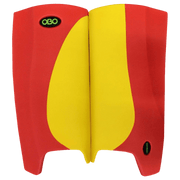 OBO | OBO HI REBOUND Legguards Red Wing/Yellow | HI REBOUND Legguards Red Wing/Yellow - Medium / Red Wing/Yellow | Total Hockey