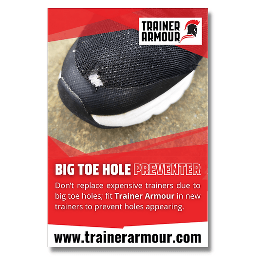 Trainer Armour | Trainer Armour Big Toe Hole Preventer Patches | Big Toe Hole Preventer Patches - One Pack / Black | Total Hockey