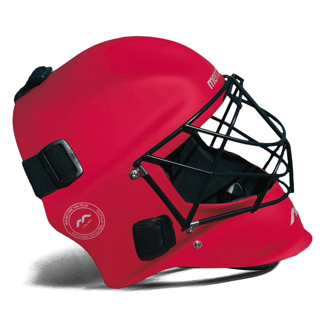 Mercian Hockey | Mercian Hockey Genesis Helmet Matt Red | Genesis Helmet Matt Red - Matt Red / Junior | Total Hockey