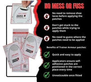 Trainer Armour | Trainer Armour Big Toe Hole Preventer Patches | Big Toe Hole Preventer Patches - One Pack / Black | Total Hockey