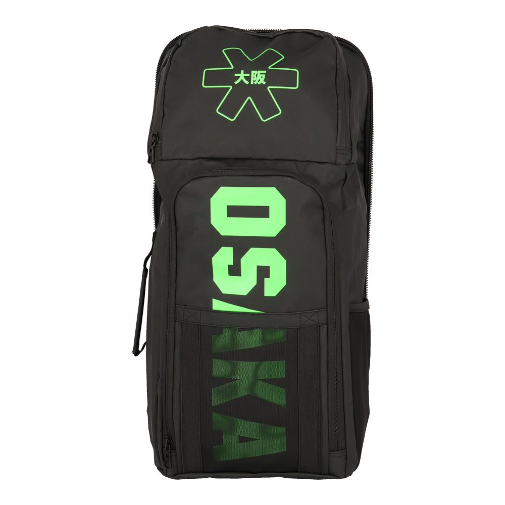 OSAKA Hockey Iconic Black Pro Tour Stickbag Modular XL 2020 Rucksack Front